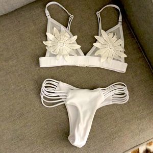 White bikini set